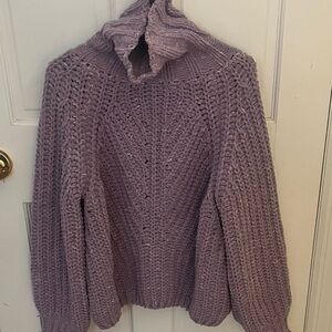 POL Lavender Knit Turtleneck Sweater